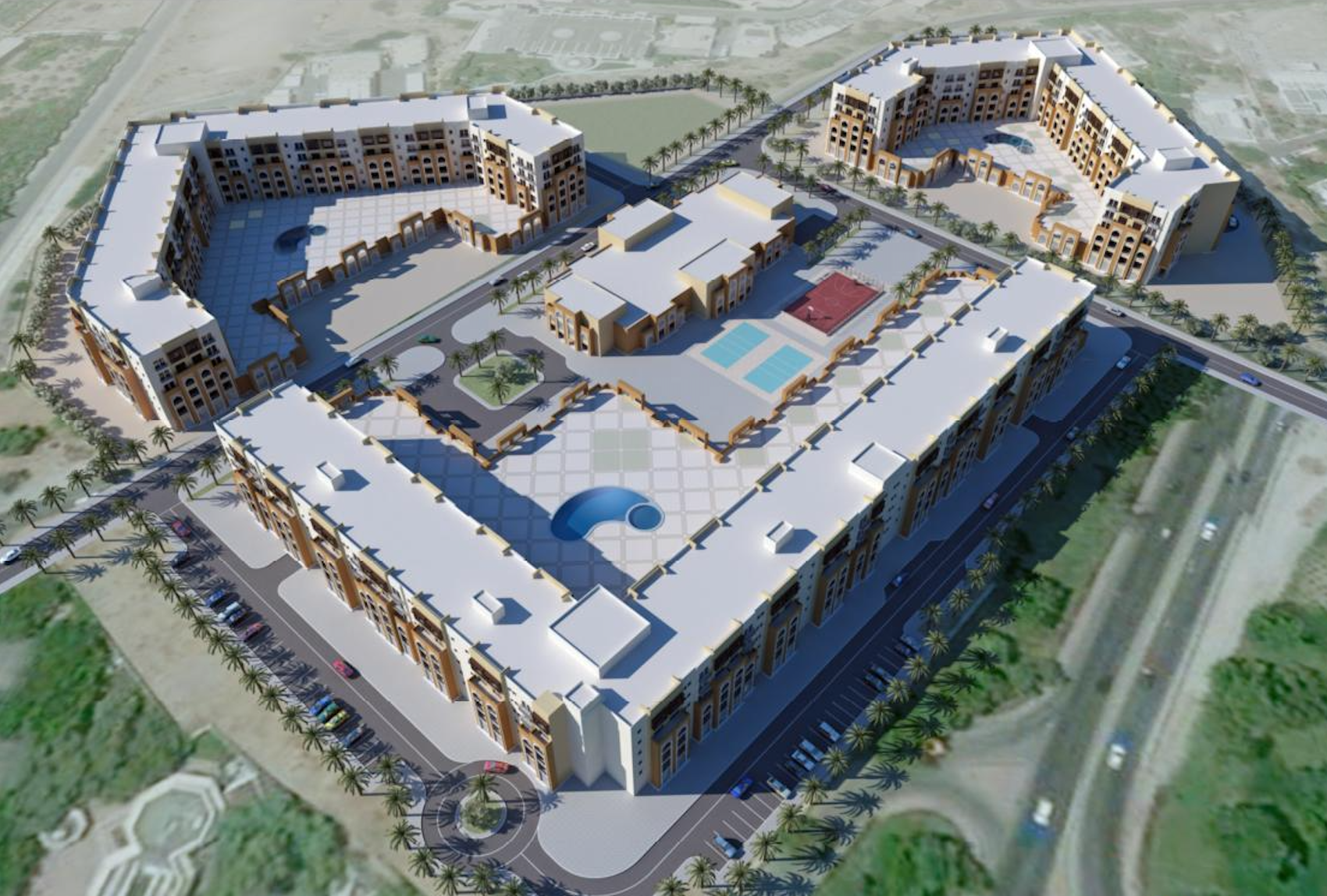 Defence Residential Complex courtyard